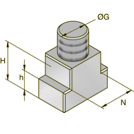 T-slot screw 23,2x9x12mm M12