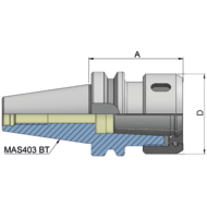 Spannzangenfutter OZ (DIN6388) MAS403AD BT30, 2-16mm A=60mm G2,5 25.000