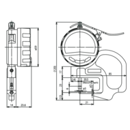Dickenschnellmesser digital 0-10mm (0,01mm) Ausladung 20mm, ab 3,5mm Innen-ø