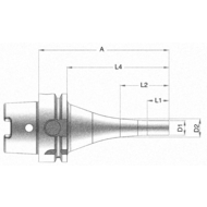 Micro precision chuck AMC DIN 69893-HSK-A63 Ø1-Ø6 A=90