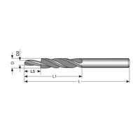 Step drill HSS DIN8376 180° for M3, 6x3,4mm through-hole, medium