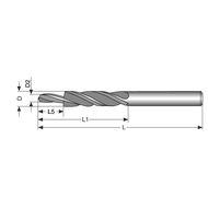 Step drill HSS DIN8374 90° for M3, 6x3,2mm through-hole, fine