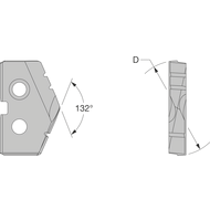 Cutting insert Standard T-A® Series Y HSS Super Cobalt Ø9.50 mm TiN