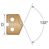 Cutting insert T-A Pro series Z; Ø 12.50 mm AM460 (stainless steel)