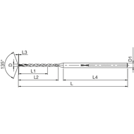 High-performance drill SC 12xD ADO-MICRO 1mm IC TiAlN