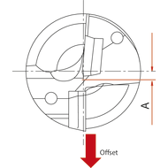 Solid indexable insert drill P4D 4xD 12mm