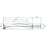 Indexable insert drill bit SCS 13020-3D 13 mm (SPKX 050204)