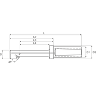 Reverse countersink 45° 15 mm (TCMT 0802..)