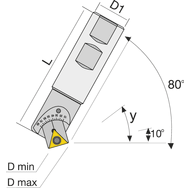 Index. ins. mill. counterb. 10-80° shank-25mm f. 1 index. ins. TC..16T3/SC..1204