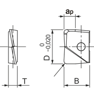 Indexable cutting insert PFR080R03-ST XP3225