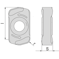 Indexable cutting insert LNKX 0925-ZSR-RP SP40PKM