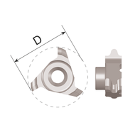 Cutting insert C18 1/6 RD DIN405 (insert size 18 mm) AMT7