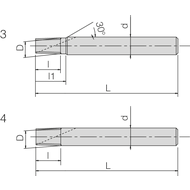 1-cut thread milling cutter AT-1 Ø 5.67 Stg. 28
