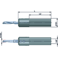 Clamp mounting 640.DT16 16x60mm (cutting insert DT 4mm) IC