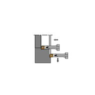 Boring bar HPT A08H SCLC-R 06, IC 95°, for CC..0602..