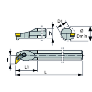 Boring bar S25T MVUNR 16-K setting angle 93° for VN..1604..