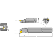 Miniature boring bar E0406 SVXC-R 05 AX; setting angle 113°, for VC.T 0501..