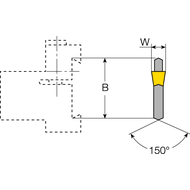 Recessing blade ABE-N 26-ASS03