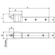 Smoothing tool set 510, 16x16 mm, shank adapter 20x20 & 25x25 mm, no diamond tip