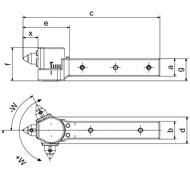 Smoothing tool 520 right, 10x10mm, shank adapter 12x12 & 16x16mm, no diamond tip