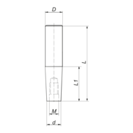 Solid carbide extension Ø12 mm / Length 90 mm / Thread M6