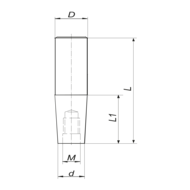 HSS extension Ø12 mm / Length 65 mm / Thread M6