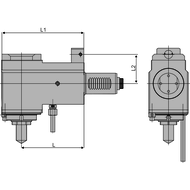 VDI 30 angled drilling/milling head, l/r, ER25 mount, PRECI-FLEX® EC