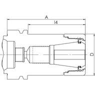 Heavy Duty clamping nut HDC32C-HSK-A100-A=100 (conical)