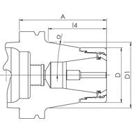 Heavy Duty clamping nut HDC32C-HSK-A100-A=100 (conical)