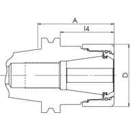 Heavy Duty clamping nut HDC32-AD40-A=65