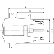 Heavy Duty clamping nut HDC32-AD40-A=65