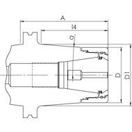 Heavy Duty clamping nut HDC32-AD40-A=65