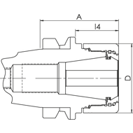 Heavy Duty clamping nut HDC32-BT40-A=60 (AD)
