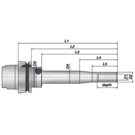 Hydraulic expansion chuck Type HG PENCIL-12x50/HSK100A/C Ø 12 mm