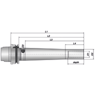 Hydraulic expansion chuck Type HG PENCIL-12x50/HSK100A/C Ø 12 mm