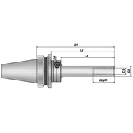 Hydraulic expansion chuck Type HG PENCIL-6x50/BT40 Ø 6 mm