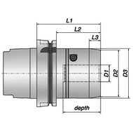 Hydraulic expansion chuck Type HG HD-20/HSK100A/C Ø 20 mm