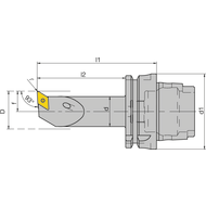 HSK-T 63 boring bars rotating holder 20SDUCL11