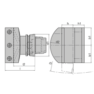 HSK-T 63 tool holder - radial