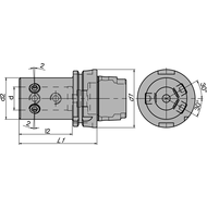 Axial tool holder for indexable insert drill E1 x 16