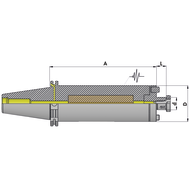 Shell-type mill. arbour SK40 ISO 7388-1 AD/F 16X200 str. vibration-damp. with CB