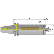 Shell-type mill. arbour BT40 ISO 7388-2 AD/F 16X200 str. vibration-damp. with CB