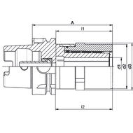 Power chuck UltraJet3.0® HSK-A100 x ø20, A=105mm with nozzle cover