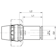 STH2 synchro tool head for M3; M5 - ER16