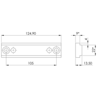 Top stepped jaw for interchangeable slider