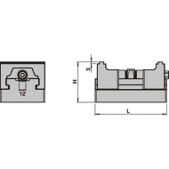 Standard base body - length 175 mm for BB 75 mm with spindle