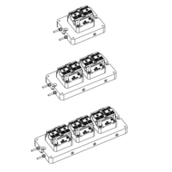 Grundplatte für 2 BLOCK-SC BB100 hydr.