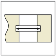Special-purpose calliper 20-150mm (0,05mm) contact elements angled outwards