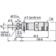 Einbaumessschraube 0-13mm (0,01mm) mit Spannmutter