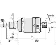 Einbaumessschraube 0-15mm (0,01mm) ohne Spannmutter